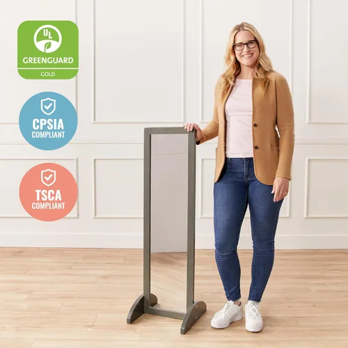 Vista 6 de ECR4Kids Espejo bidireccional de una sola cara, muebles para niños, lavado gris