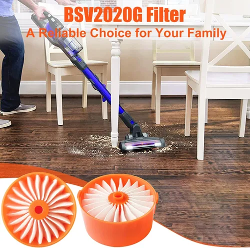Vista 2 de Paquete de 4 elementos filtrantes para aspiradora inalámbrica BLACK+DECKER POWERSERIES BSV2020G, BSV2020P # N665227, compatible con filtros