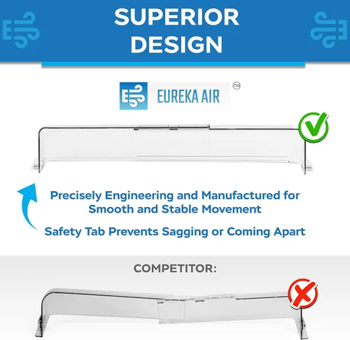 Vista 3 de Eureka Air Deflector de ventilación – Redirige el flujo de aire – Se adapta a registros de ventilación de 10 a 14 pulgadas de ancho para pisos