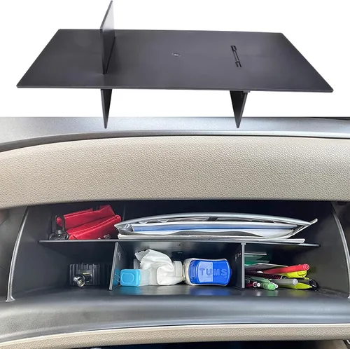 Vista 6 de HGWEI Organizador de Guantera Compatible con Honda Pilot 2016-2022 / Ridgeline 2017-2022 2023/ Passport 2019-2022 2023 Accesorios, Bandeja