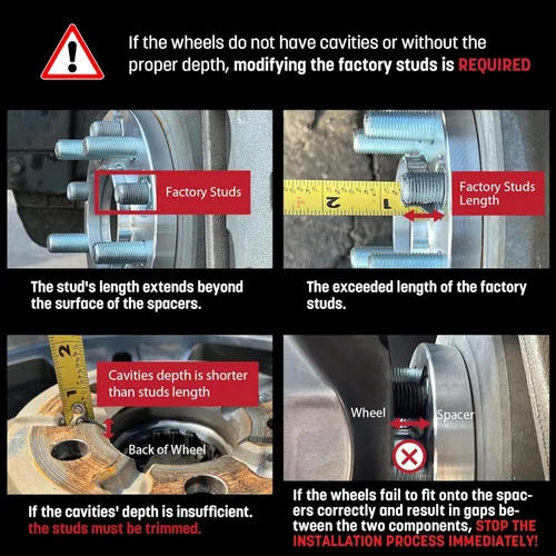 Vista 2 de Customadeonly Espaciadores de rueda True Forged 6 x 135 para F150 2004-2014 25 mm (1 pulgada) Juego de 2 - centrado en el cubo negro, se ajusta a