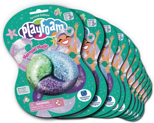 Educational Insights Playfoam - Juego de 12 cápsulas gigantes para fiesta mágica de sirena, juguete sensorial y juguete sensorial, a partir de 3 años