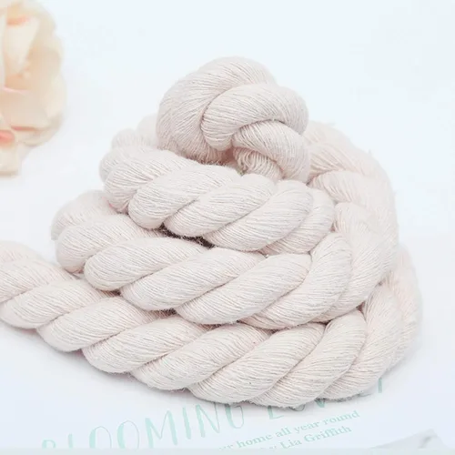 Vista 5 de Cuerda de algodón 10% (1/2 pulgada x 50 pies), cuerda de algodón suave y fuerte para manualidades, deportes, decoración de bodas, cestas de flores