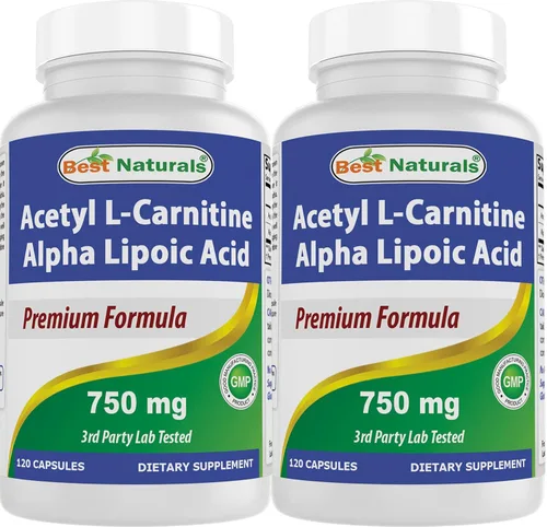 Vista 9 de Best Naturals Acetil L-carnitina y ácido alfa lipoico 750 mg 120 cápsulas