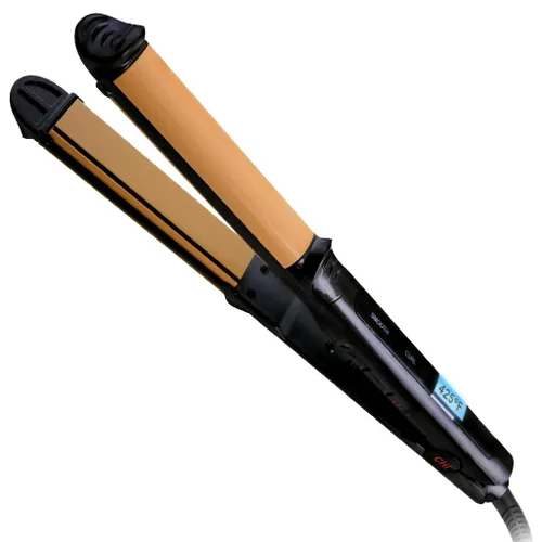 Vista 8 de CHI Mini plancha plana de cerámica de turmalina, plancha de pelo para un acabado uniforme y suave, doble voltaje, hierro de 0.75 pulgadas