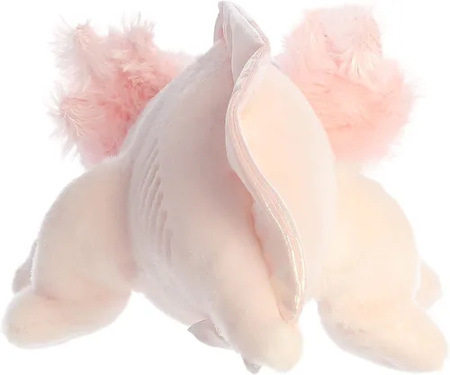 Vista 4 de Aurora® Adorable ajolote de peluche Miyoni®, detalle realista, compañía entrañable, rosa, 14 pulgadas