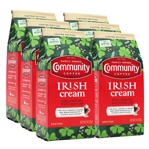 Vista 29 de Community Coffee Caramelo sabor a mantequilla de galletas de 12 onzas, café molido de tostado medio, bolsa de 12 onzas (paquete de 1)