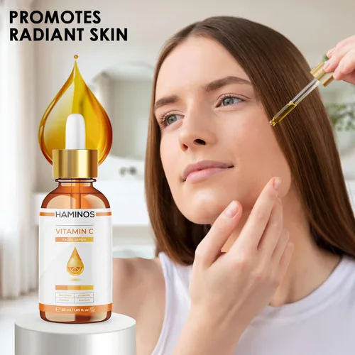 Vista 6 de Suero de vitamina C de 1.7 fl oz – Ilumina, reafirma e hidrata con niacinamida, ácido hialurónico y péptidos – Anti-manchas oscuras