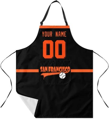 Vista 22 de ANTKING Custom Apron with Pocket Custom Any Name and Any Number Gifts for Dad Men Fans