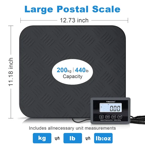 Vista 2 de THINKSCALE 440lb/10g Escala postal de envío digital para paquetes