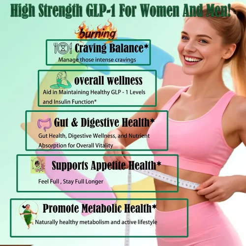 Vista 3 de Gotas de suplementos GLP-1 9-en-1 GLP1 Premium Boost con Berberina, canela de Ceilán, té verde extra- ct Eriocitrina, apoyo GLP 1 naturalmente