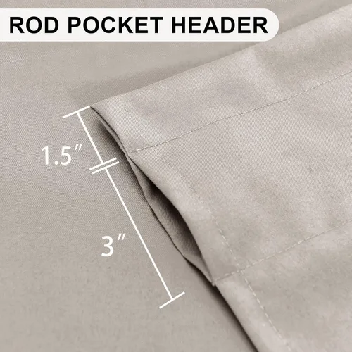 Vista 37 de DWCN Cenefa de cocina para ventanas, cortina de baño/sótano para tratamiento de ventanas, cortinas cortas de 18 pulgadas, 1 panel, 52 x 18 pulgadas