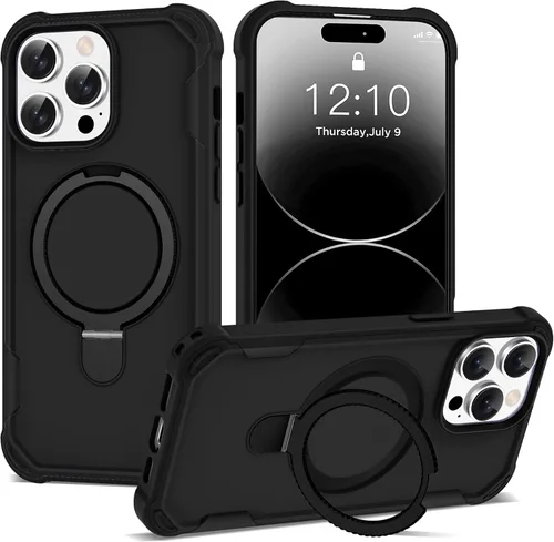 Vista 14 de Funda compatible con iPhone 11 de 6.1 pulgadas con soporte de anillo magnético [protección militar contra caídas] [compatible con MagSafe] Funda a