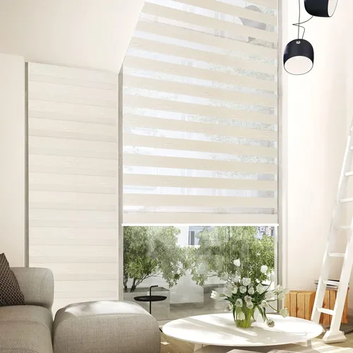 Vista 13 de Persianas Zebra/Persianas Enrollables Motorizadas con Control Remoto (Persianas de Ventana) con Batería Recargable. Compatible con Hogar