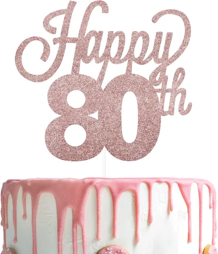 Vista 10 de LINGTEER - Decoración para pastel con texto "Happy Birthday 100", color negro