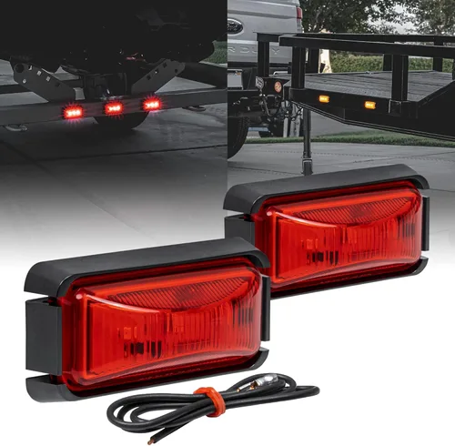 Vista 32 de TRUE MODS Luz de marcador LED ámbar de 2.5 pulgadas con bisel negro [DOT FMVSS 108] [SAE P2PC] [montaje superficial] [impermeable IP67] Luces