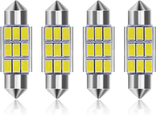 Vista 8 de 36mm Bombillas LED 6000K Blanco Puro Brillante para Luces Interiores de Coche, Libres de Errores, 9-SMD 5630 Chipsets, DE3021, Bombilla para Luz