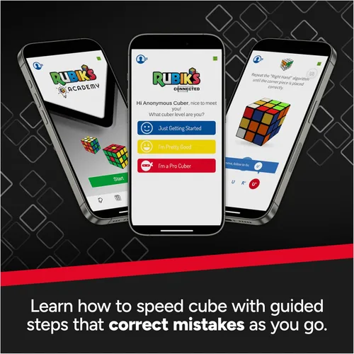 Vista 3 de Rubik's Cube, el cubo oficial de Rubik's ConnectedX, habilitado para Bluetooth, 3 x 3 con aplicación de aprendizaje guiado para principiantes