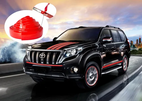 Vista 2 de 16 pies de sólido rojo para coche y moto autoadhesivo recortar exterior e interior Universal salpicadero parachoques ventana puerta lateral