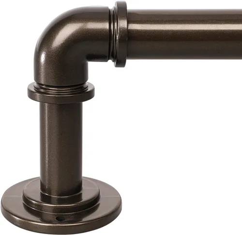 Vista 19 de OLV Barras de cortina industriales blancas para ventanas de 72 a 144 pulgadas (6 a 12 pies), 1 pulgada de diámetro, opacas, ajustables, resistentes