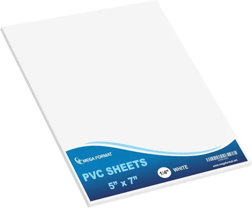 Vista 60 de Mega Format Hojas de plástico de PVC expandido, hoja blanca rígida de 8.5 x 11 pulgadas para manualidades, señalización y exhibiciones, tablero