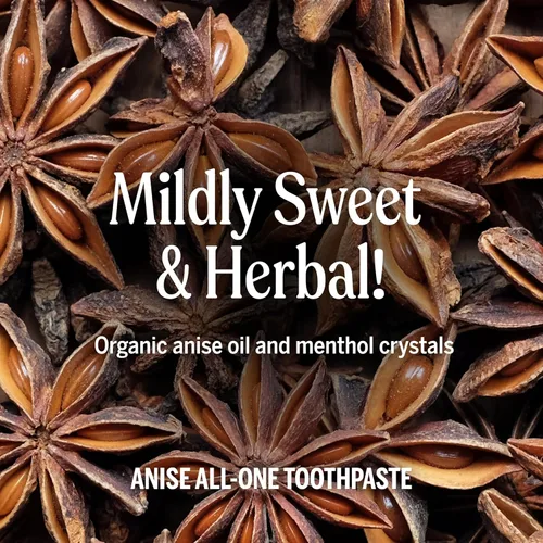 Vista 4 de Dr. Bronner's - Pasta de dientes All-One (anís, 5 onzas, 1 paquete) - 70% ingredientes orgánicos, naturales y efectivos, sin flúor, sin SLS, ayuda a