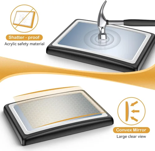 Vista 4 de Espejo de coche para bebé con luz, control remoto, ajustable en 360°, espejo de asiento de coche resistente a los golpes, visión nocturna clara