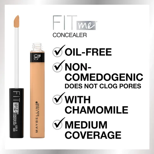 Vista 3 de Maybelline Fit Me - Maquillaje corrector líquido, cobertura natural, sin aceite, bronceado, 1 unidad (paquete de 2)
