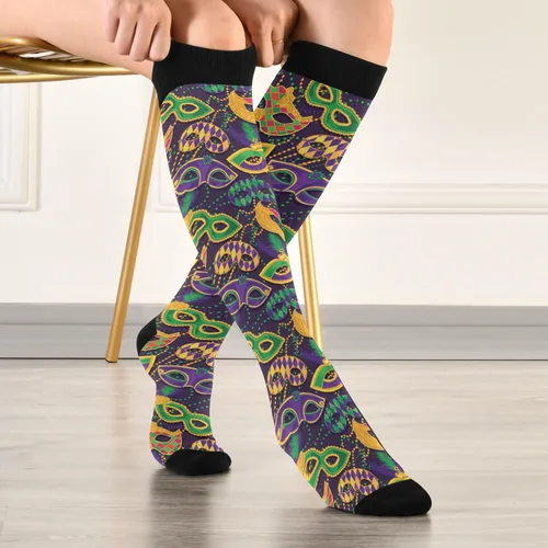 Vista 5 de Wusikd Green Grapes - Calcetines de compresión para mujeres y hombres, calcetines largos de circulación para correr atlético, 1