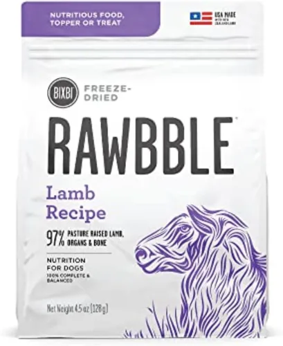 Vista 16 de BIXBI Rawbble - Alimento liofilizado para perros, receta de res, 4.5 onzas, 98% de carne y órganos, sin rellenos, comida cruda para perros apta
