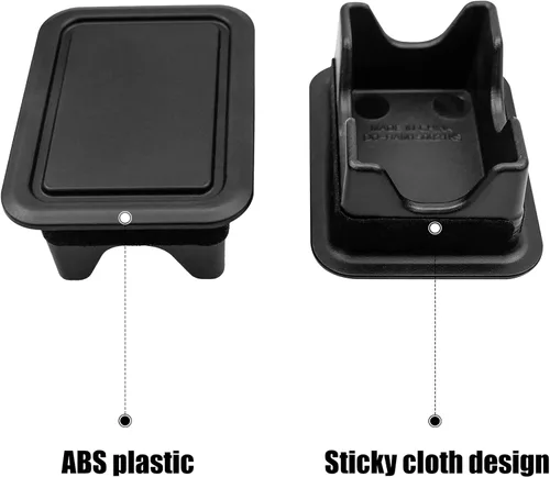 Vista 3 de Tapas de riel de cama para Dodge Ram 1500 2500 2019 2020 2021 fundas de bolsillo de estaca 2 paquetes de tapones para agujeros de caja de camión