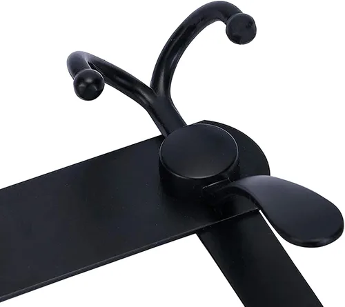 Vista 2 de Encozy Ganchos para colgar sobre la puerta, perchero para colgar ropa, sombrero, toalla (resistente negro, 1 unidad)