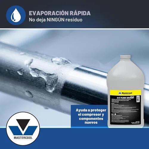 Vista 4 de Mastercool 91049-128 Disolvente de descarga A/C de 1 galón Negro/Amarillo