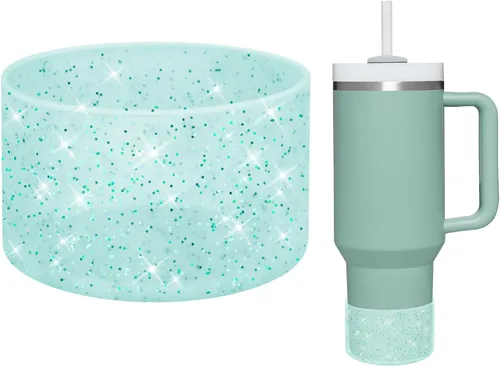Vista 21 de WUQID Funda protectora de silicona compatible con vasos Stanley Tumbler de 20 a 40 onzas y botella Hydro Flask de 12 a 24 onzas, reduce