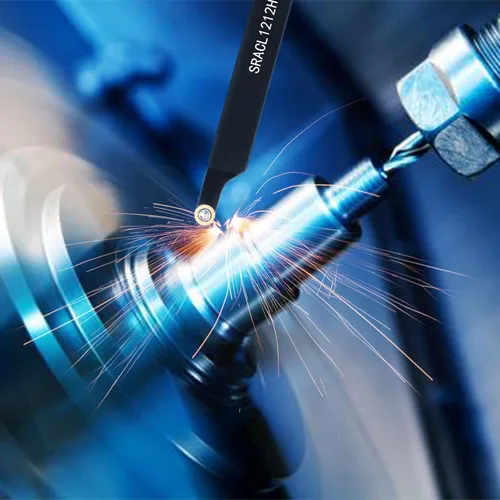 Vista 5 de Herramienta de torneado de torno indexable de 1/2 pulgadas y 0.472 in, kit de 12 piezas, 2 piezas de soporte de herramientas de torno de metal