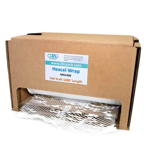 Vista 21 de IDL Packaging Rollo de repuesto de 15.25 pulgadas x 300 pies (paquete de 1) para estación de papel de embalaje de panal HexcelWrap MP-300W, blanco