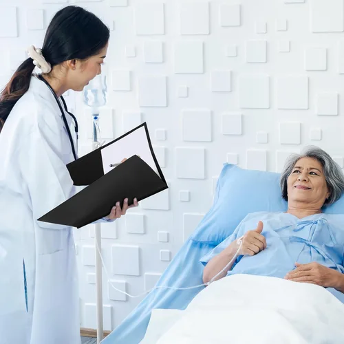 Vista 6 de Cholemy 36 carpetas de bolsillo de plástico con punta, 2 bolsillos resistentes con 3 puntas, carpetas de papel tamaño carta, carpetas de plástico a