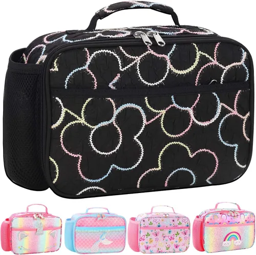Vista 44 de RHCPFOVR Lonchera para niños – Lonchera aislada para niños y niñas, bolsa de almuerzo lavable y lonchera reutilizable a prueba de fugas