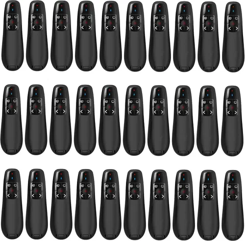 Vista 13 de Presentador inalámbrico de presentación remota Clicker: USB tipo C PowerPoint Clicker con puntero rojo Control PPT de largo alcance - Avanzador