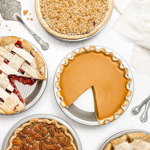 Vista 7 de USA Pan Bakeware Acero aluminizado Bandeja para tarta comercial, juego de 2, plateado