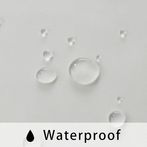 Vista 4 de Bonzer - Cortinas traslúcidas impermeables de exterior para el patio - 2 paneles con ojales de velo traslúcido para sala, recámara, porche, pérgola