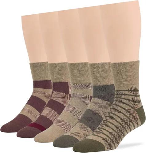 Vista 16 de 7BIGSTARS KINGDOM Men Diabetic Non-Binding Fashion Cotton Socks-5 Pack Large/XL