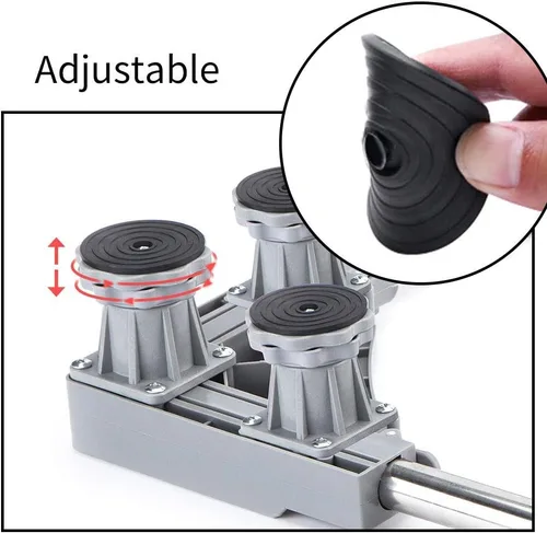 Vista 2 de LUCKUP Soporte para lavadora Base multifuncional para refrigerador con 12 pies ajustables fuertes, pedestal de lavandería para lavadora, secadora