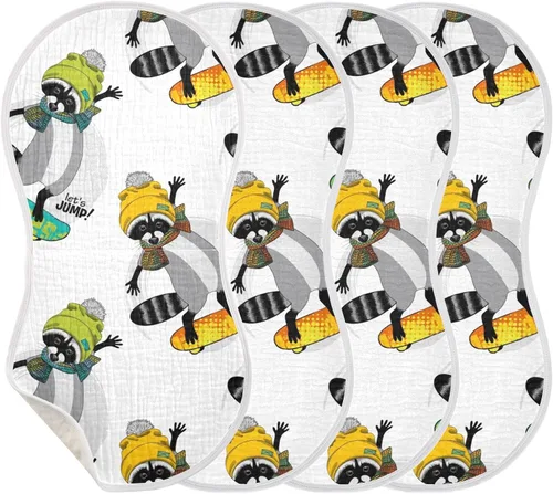 Vista 41 de Lindos paños de muselina de panal de abeja para bebé, 1 paquete de 100% algodón, baberos para niño y niña