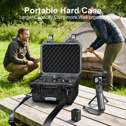 Vista 6 de Lekufee Funda rígida impermeable compatible con Gopro Hero 13/Gopro Hero 12/11/10/9/8/Gopro Volta/Media Mod/Creator Edition/Cámara de acción