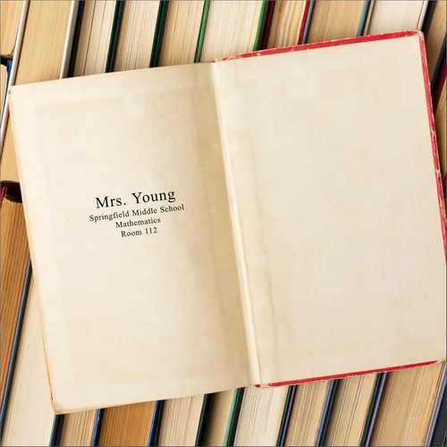 Vista 7 de Sello de dirección de devolución autoentintado personalizado, tinta negra, Simply Serif, sello de goma personalizado