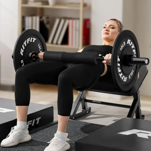 Vista 9 de RITFIT Olympic Barbell 4ft/6ft - 2 Inch Weight Bar for Strength Training, Weightlifting, Squat, Deadlift, Bench Press, Curl, Overhead Press