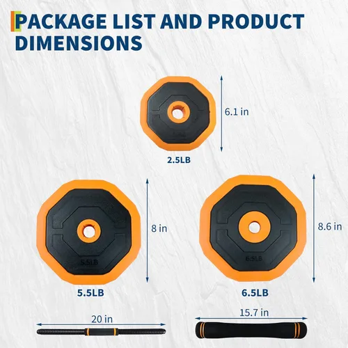 Vista 5 de Juego de mancuernas ajustables, 44/66/88 LBS, pesas 4 en 1 para gimnasio en casa con conector como mancuerna, kettlebell, barbell para entrenamiento