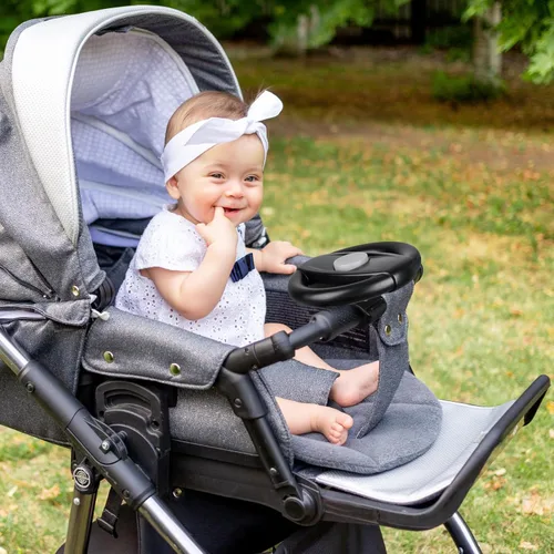Vista 4 de Accmor Juguete para volante de cochecito, volante simulado para cochecito, carritos de compras, carrito universal desmontable de simulación