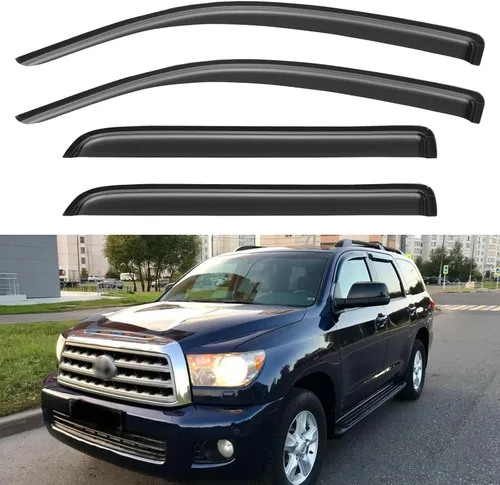 Vista 148 de Viseras de Ventana Protectores de Lluvia para Toyota Corolla 2009-2013, Deflectores de Viento de Ventilación de Ventana de Canal Externo Viseras